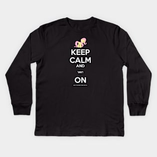 Keep calm and yay on Kids Long Sleeve T-Shirt